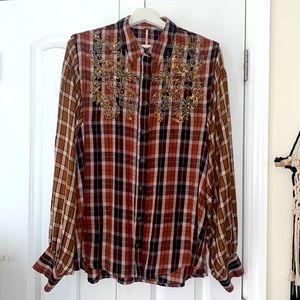 NWOT Free People Limited Edition Button Down